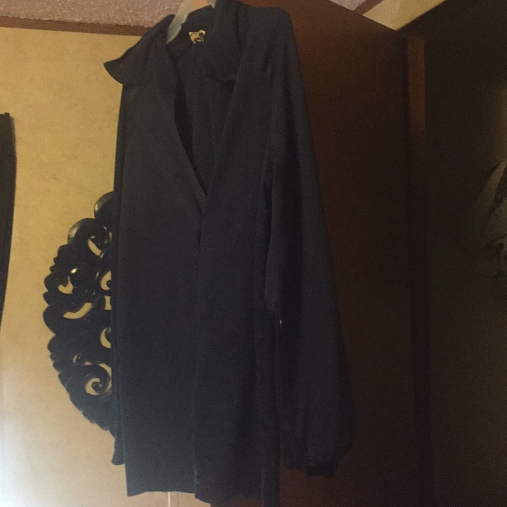 Formal blue blouse